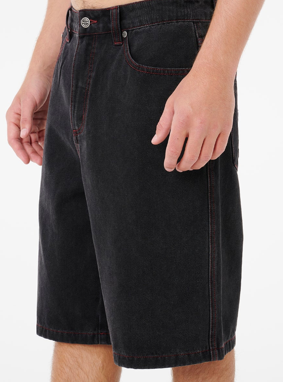 Archive Goth Denim Walk Short - Washed Black