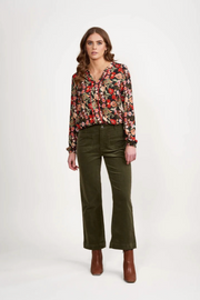 Vassalli Ankle Grazer Cord Pant Deep Sage