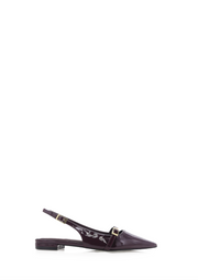 Ilie Flat - Mulberry Patent - Catani Clothing