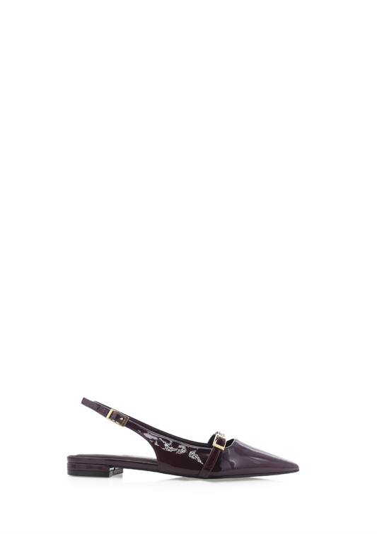 Ilie Flat - Mulberry Patent