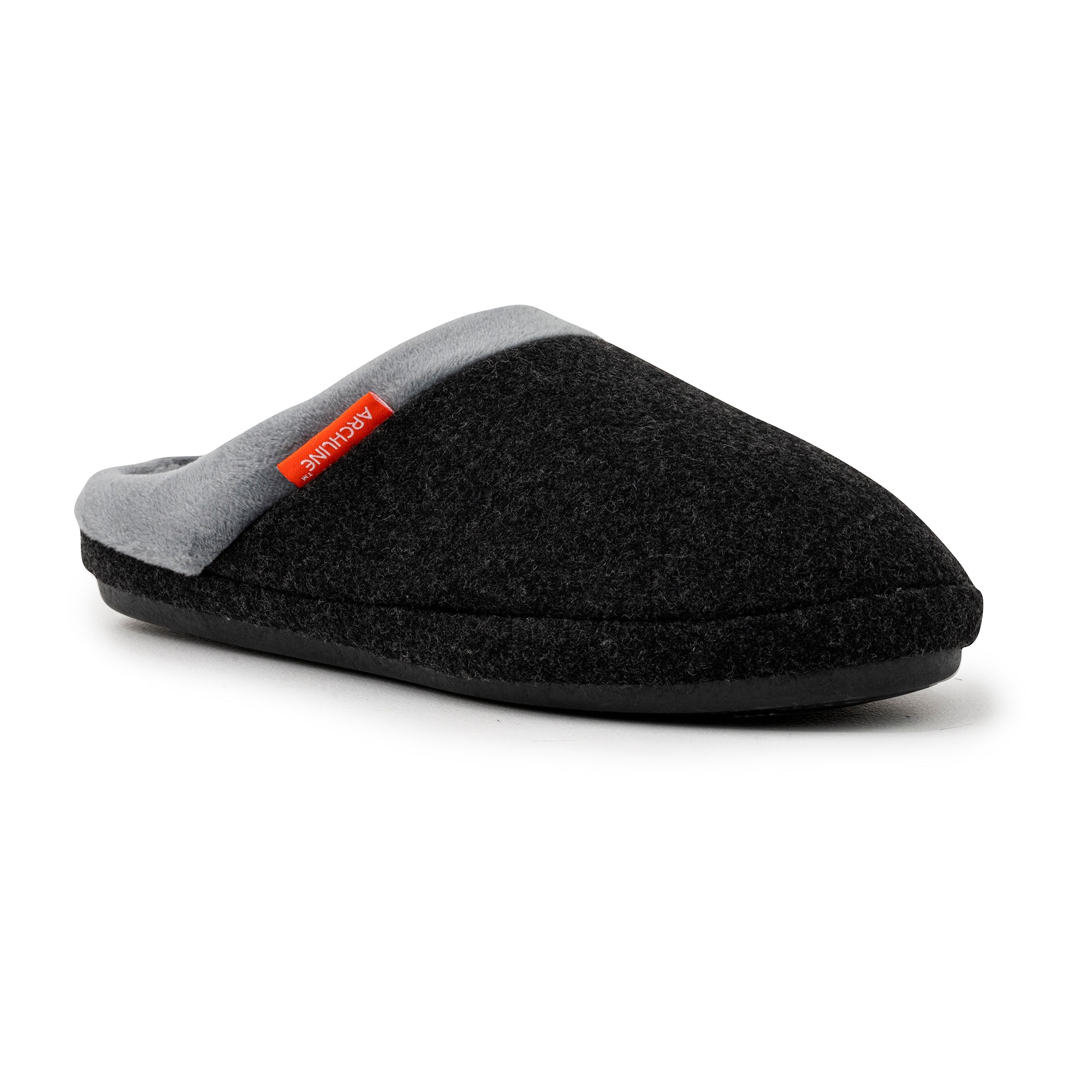 Axign Open Slipper Charcoal Marle - detail view