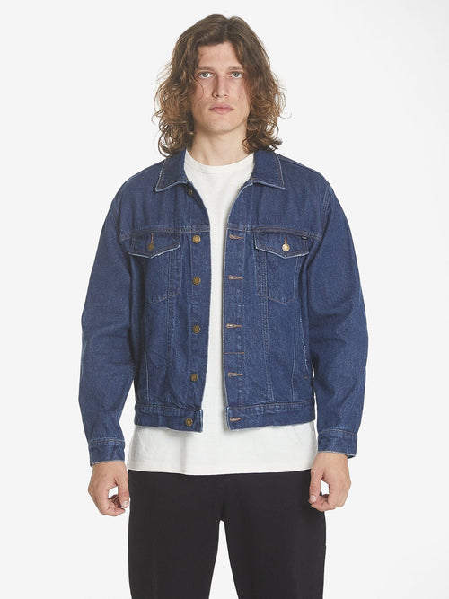 Oversized Wanderer Denim Jacket - Double Indigo Rinse - Catani Clothing