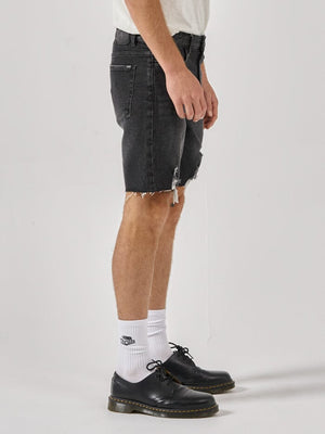 Thrills Bones Denim Short - Smoke Black (view 4)