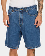 Slacker Relaxed Denim Short - Deep Vintage Blue - Catani Clothing