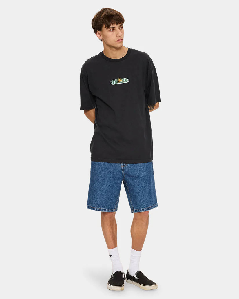 Thrills Slacker Relaxed Denim Short - Deep Vintage Blue (view 3)