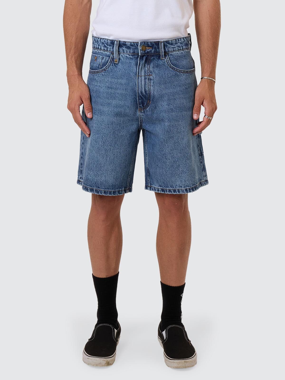 Slacker Denim Short - Stoned Blues - Catani Clothing