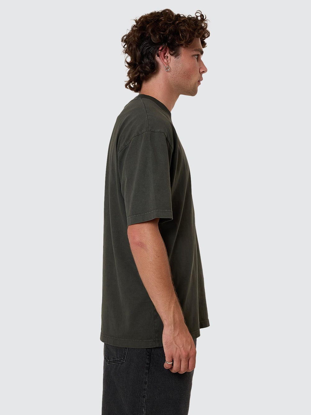Thrills Built To Win Oversize Fit Tee - Oil Green (view 3)