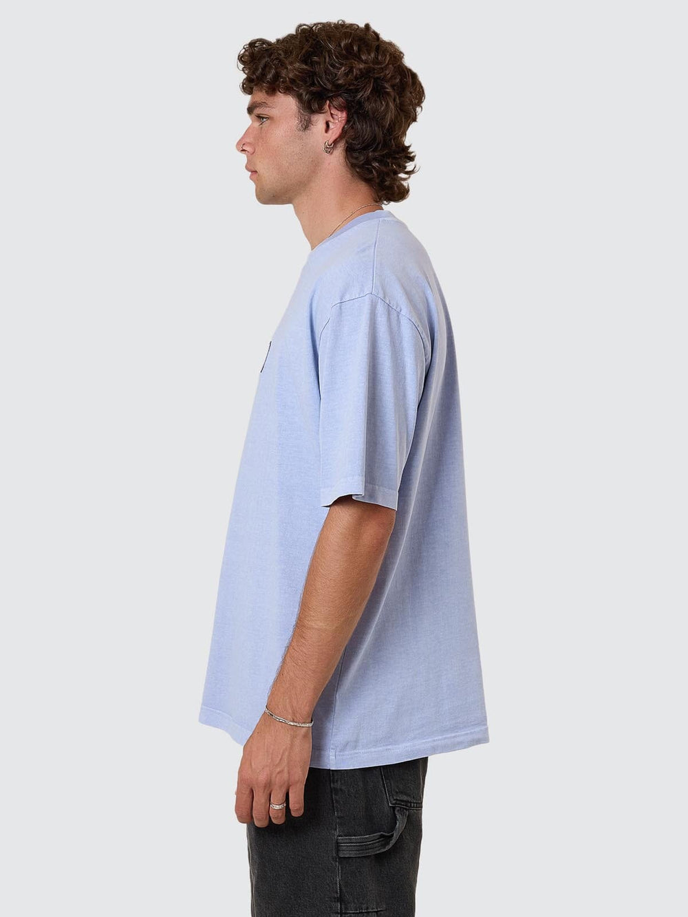 Pit Stop Oversize Fit Tee - Cornflower Blue