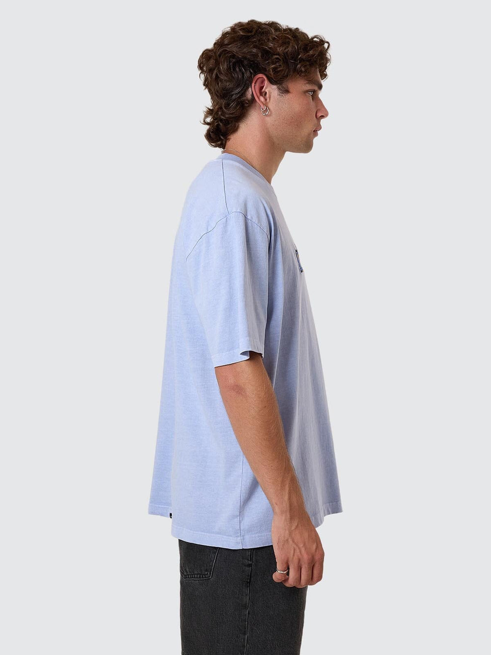Pit Stop Oversize Fit Tee - Cornflower Blue