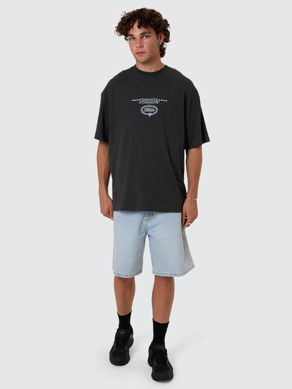 Inifinite Dopamine Box Fit Oversize Tee - Pirate Black