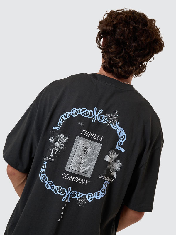 Inifinite Dopamine Box Fit Oversize Tee - Pirate Black