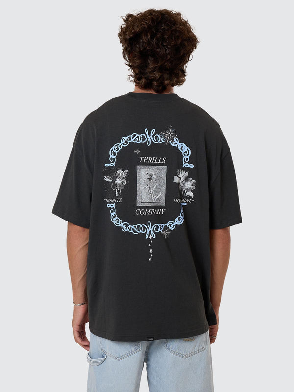 Inifinite Dopamine Box Fit Oversize Tee - Pirate Black