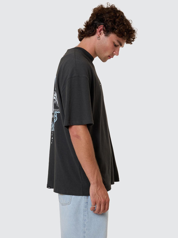 Inifinite Dopamine Box Fit Oversize Tee - Pirate Black