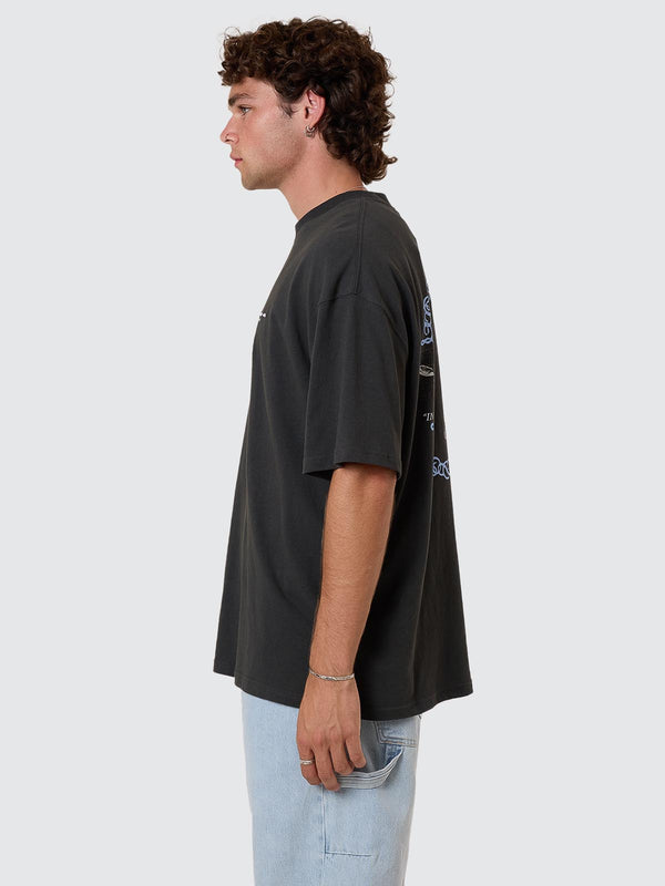 Inifinite Dopamine Box Fit Oversize Tee - Pirate Black