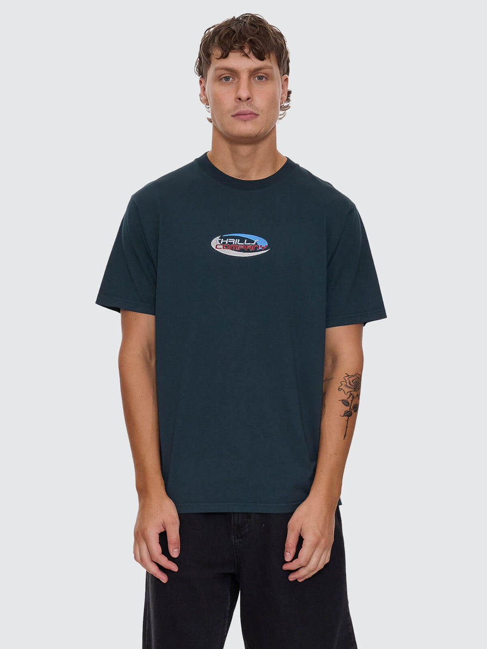 Track Record Merch Fit Tee  - Jasper Green - Catani Clothing