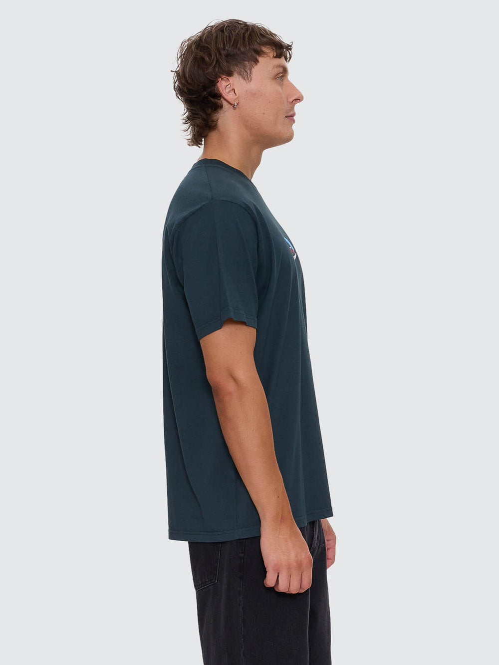 Thrills Track Record Merch Fit Tee  - Jasper Green (view 6)