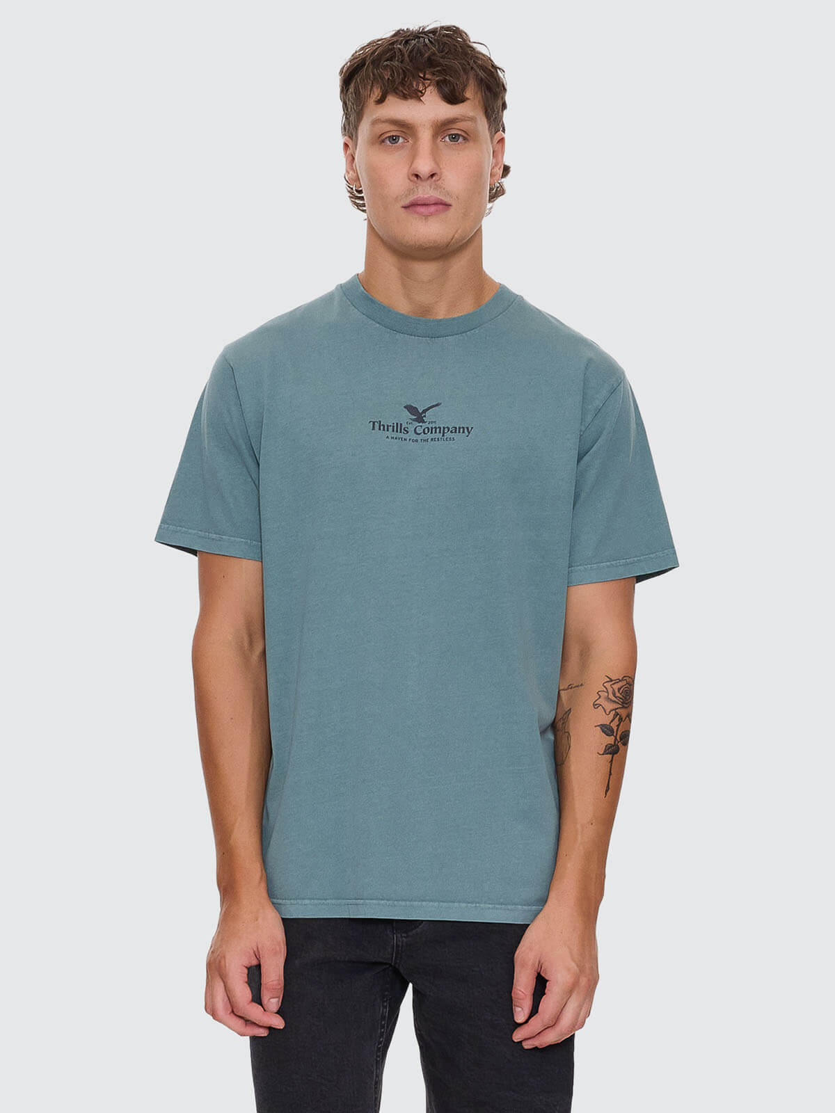 A Haven For The Restless Merch Fit Tee - Green Coast - Catani Clothing