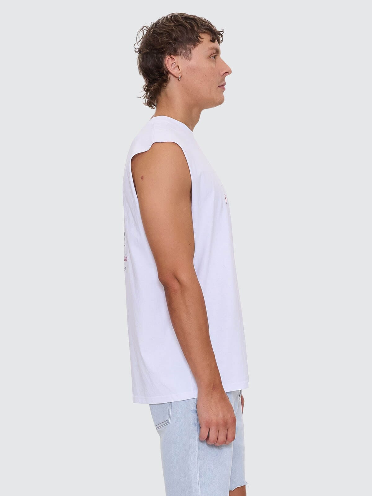 Thrills Banquet Merch Fit Muscle  Tee - White (view 5)