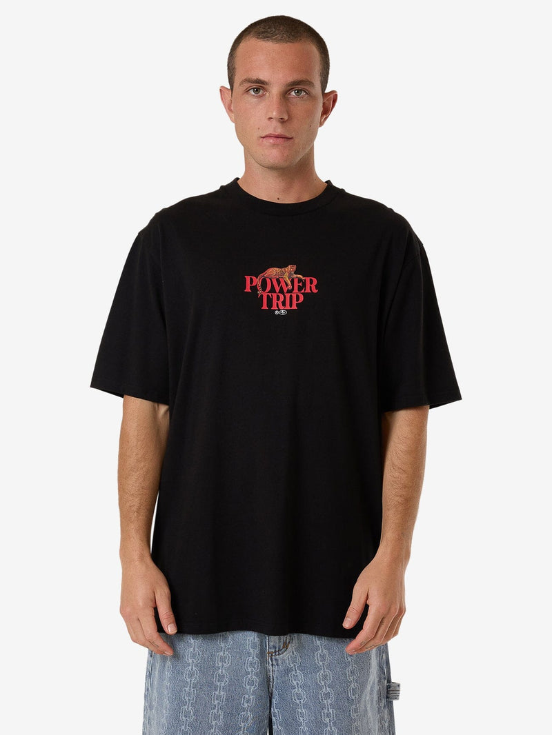 Power Trip Oversize Fit Tee - Black - Catani Clothing