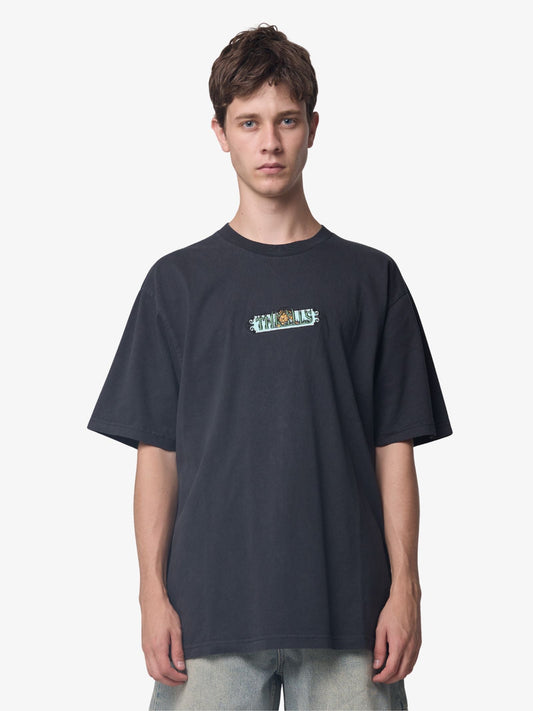 Eyes In The Grass Oversize Fit Tee - Blue Graphite
