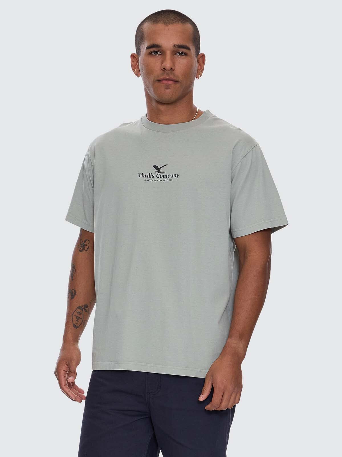 A Haven For The Restless Merch Fit Tee - Dirty Sage - Catani Clothing