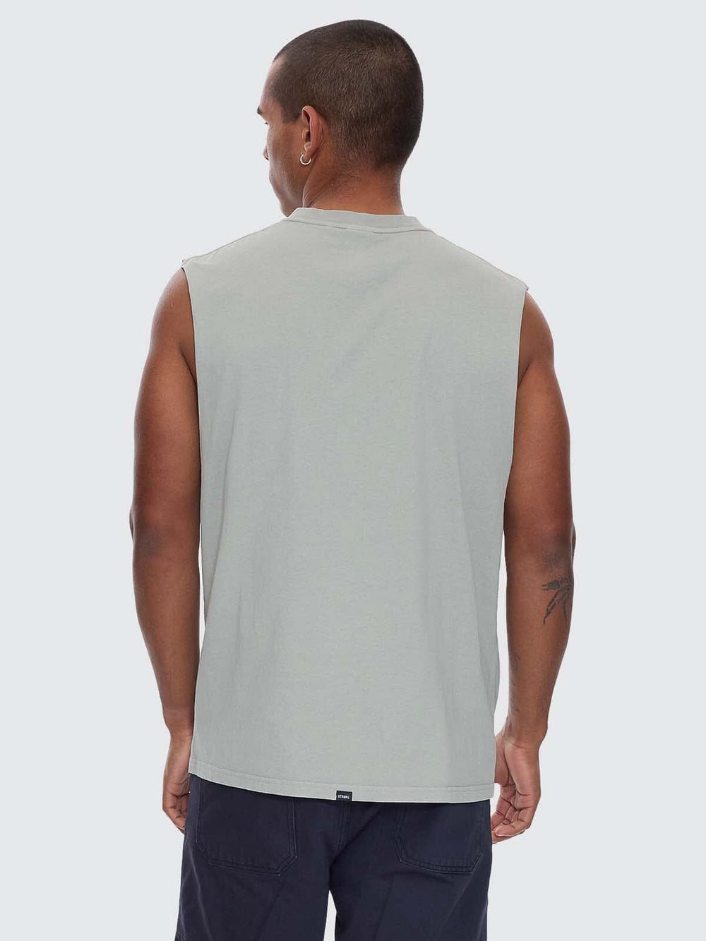 Thrills A Haven For The Restless Merch Fit Muscle Tee - Dirty Sage (view 4)