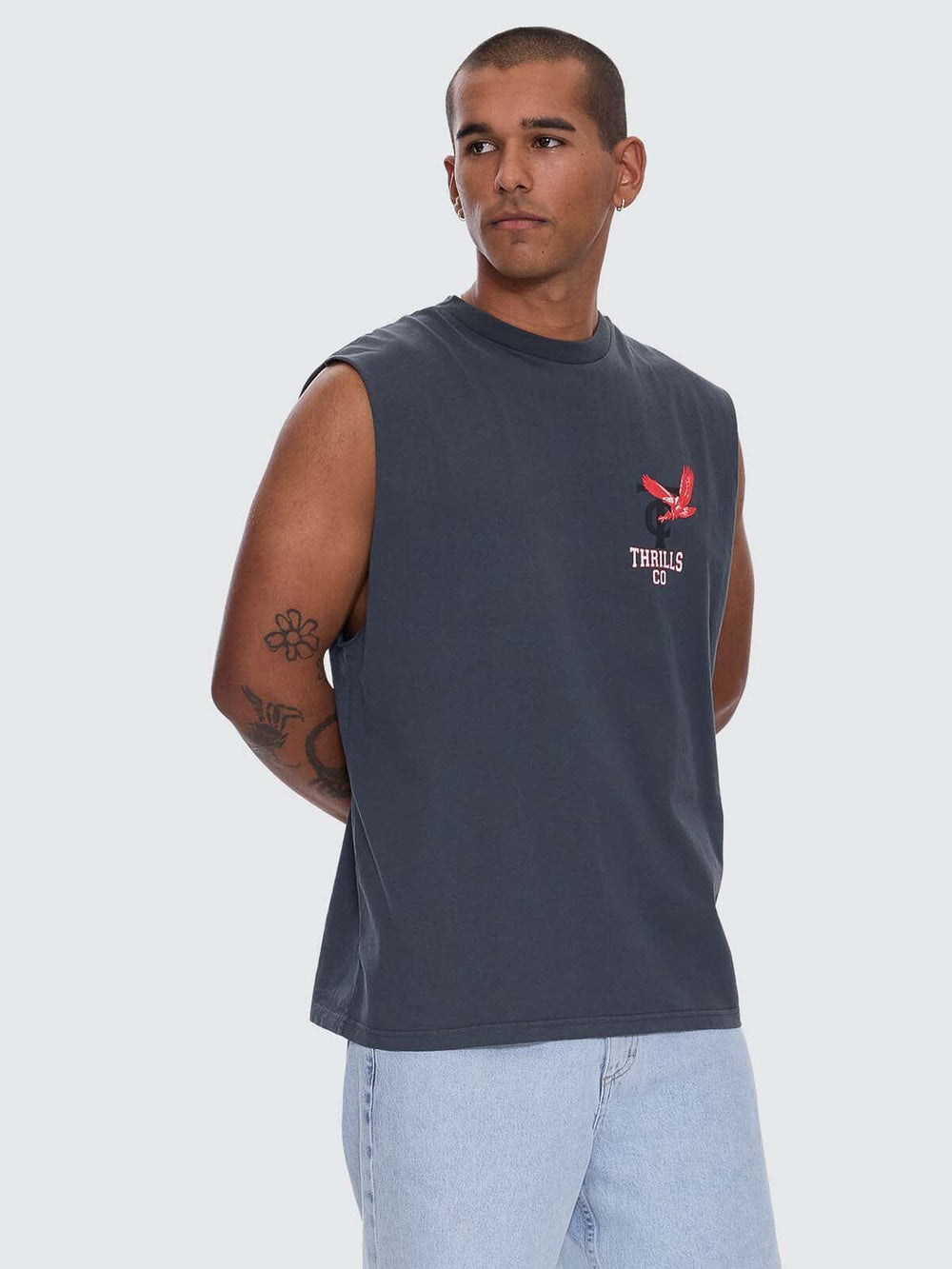 Wonder World Merch Fit Muscle Tee - Ebony