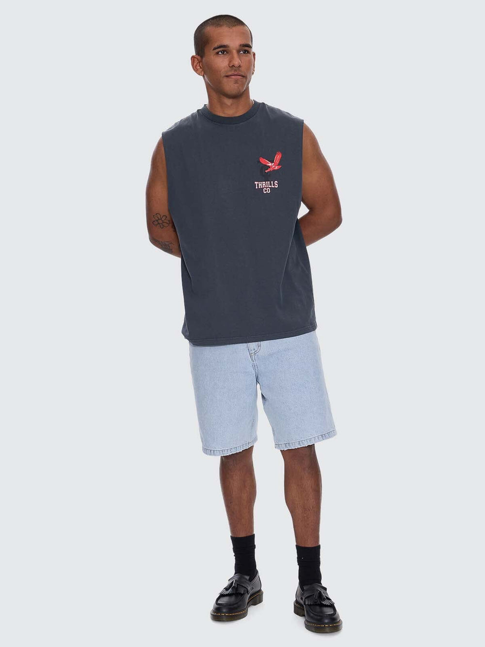 Wonder World Merch Fit Muscle Tee - Ebony