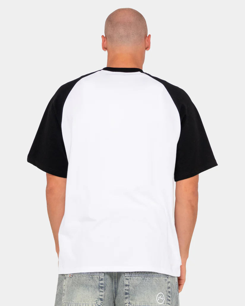 Wagwan Raglan Graphic Tee - White