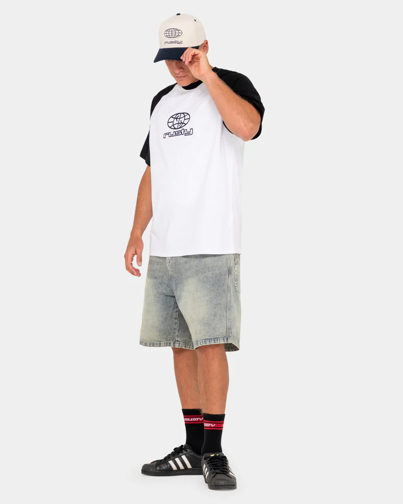 Rusty Wagwan Raglan Graphic Tee - White (view 4)