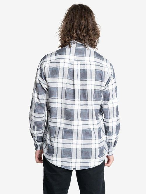 Thrills Union Check Flannel - Dark Charcoal - Catani Clothing