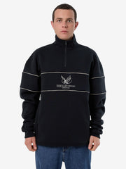 Glory Quarter Zip Fleece - Washed Black - Catani Clothing