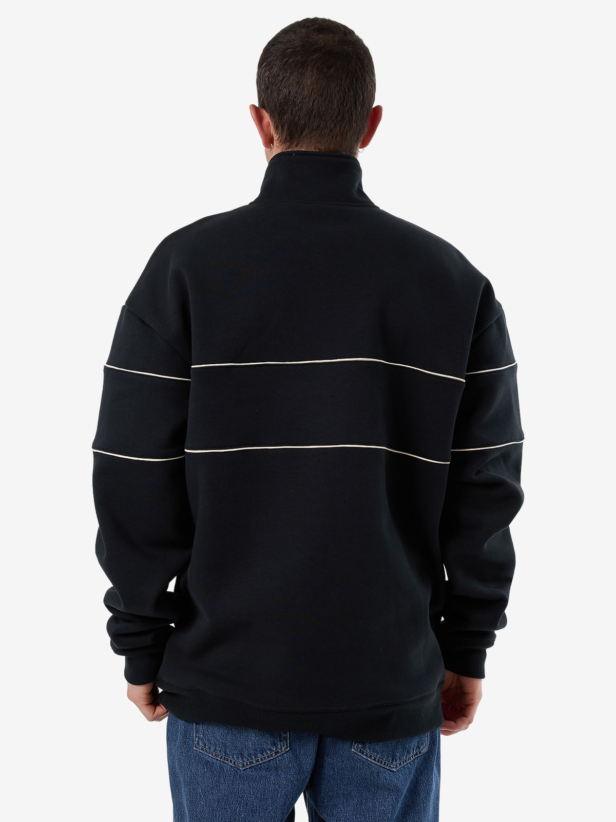 Glory Quarter Zip Fleece - Washed Black - Catani Clothing