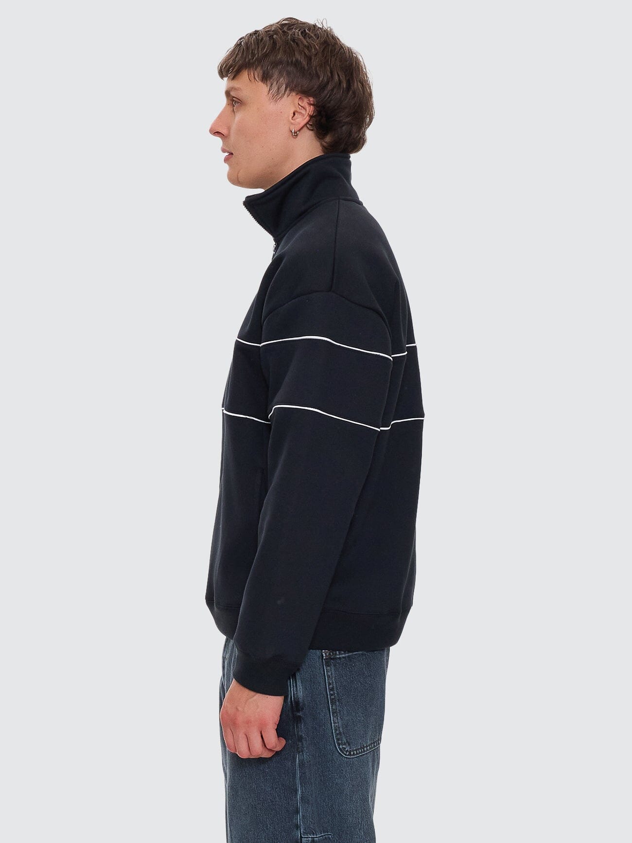 Glory Quarter Zip Fleece - Washed Black