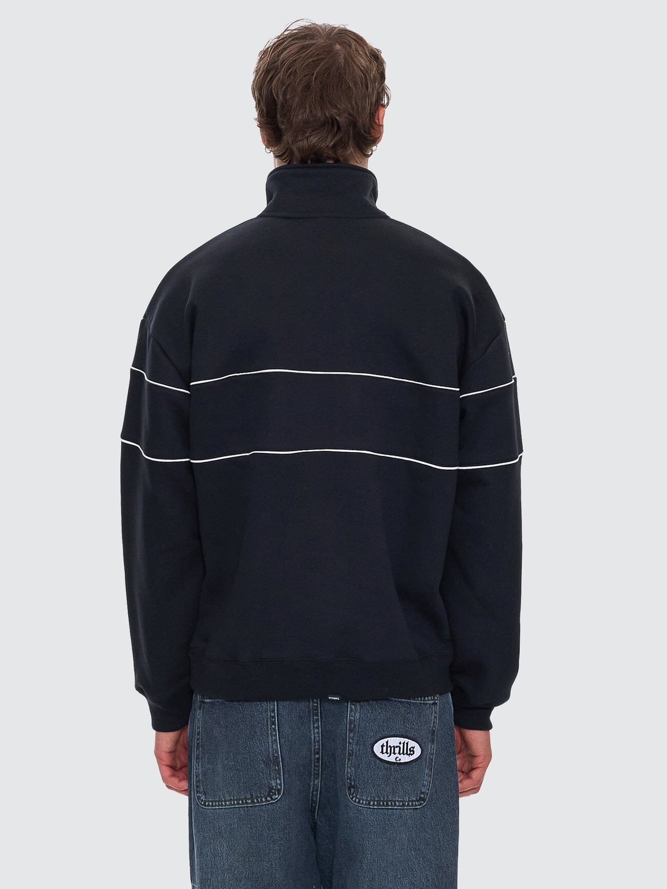 Glory Quarter Zip Fleece - Washed Black