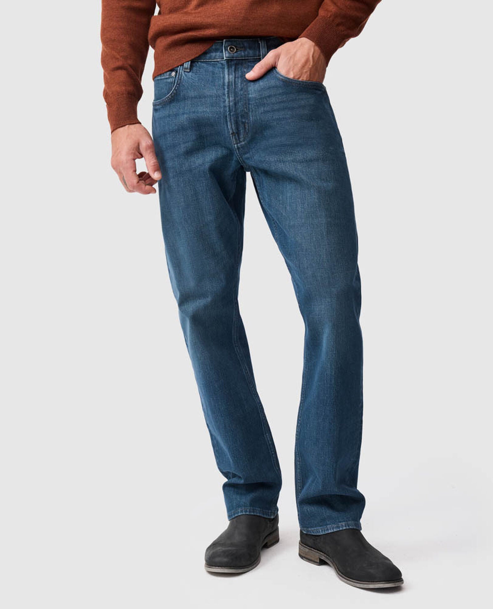 Kurow Relaxed Italian Denim - RL Mid Blue