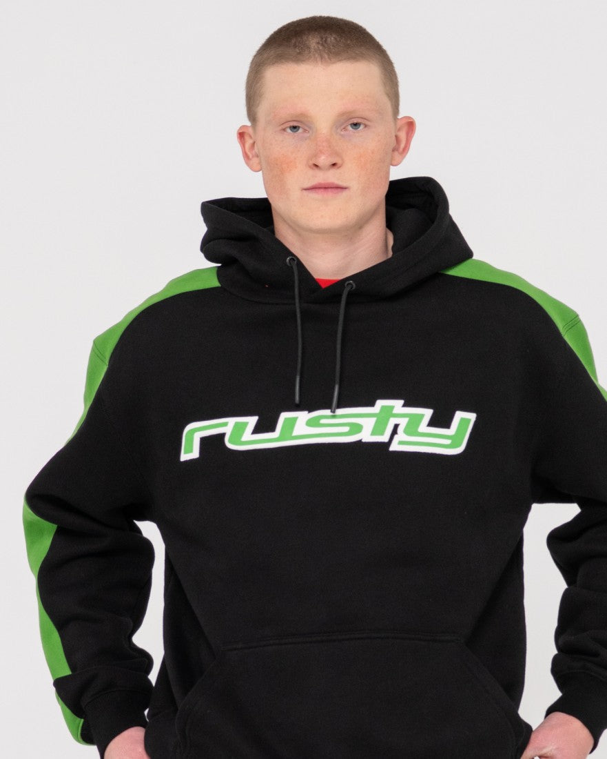 2K Sing Graphic Hooded Super Fleece - Black Green