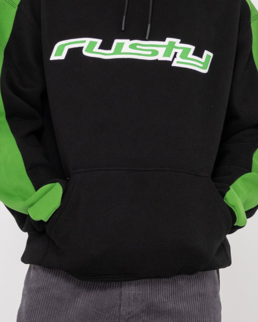 2K Sing Graphic Hooded Super Fleece - Black Green