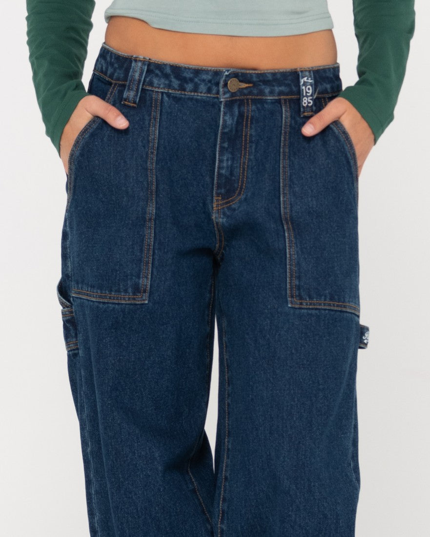 Rusty Billie Low Rise Carpenter Jean - Denim Blue (view 5)
