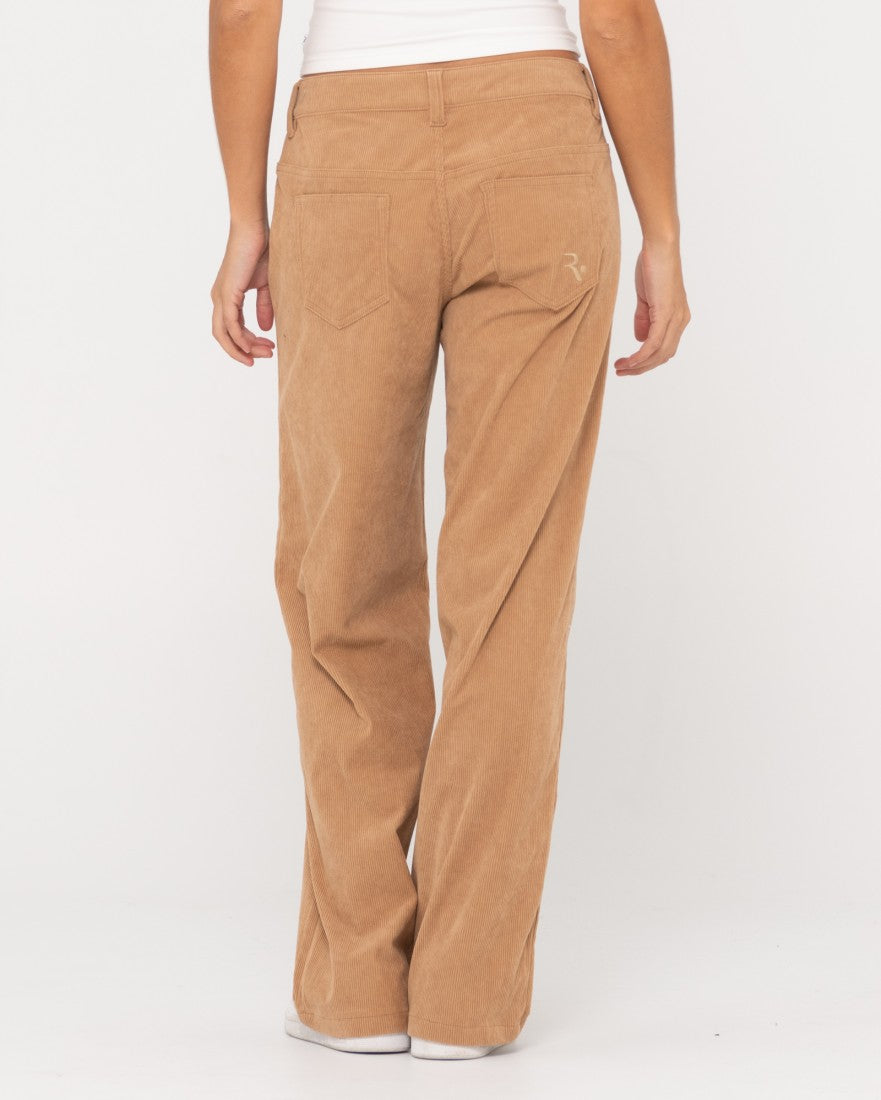 The Secret Low Rise Wide Leg Cord Pant - Oat Milk
