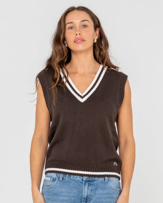 Nero Sleeveless Knit Vest - Java