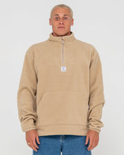 Core Division Polar Fleece Quarter Zip - Abbey Stone - Catani Clothing