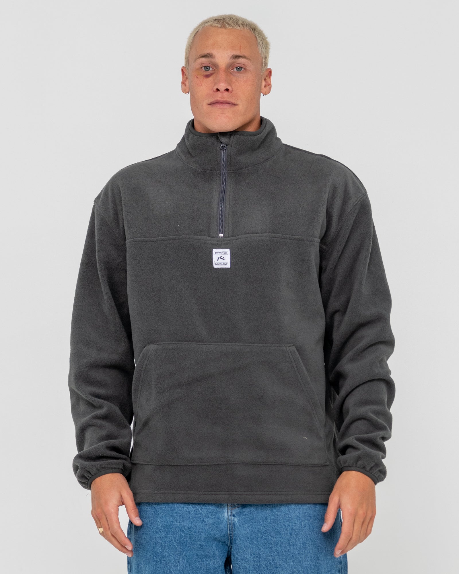 Core Division Polar Fleece Quarter Zip - Coal - Catani Clothing