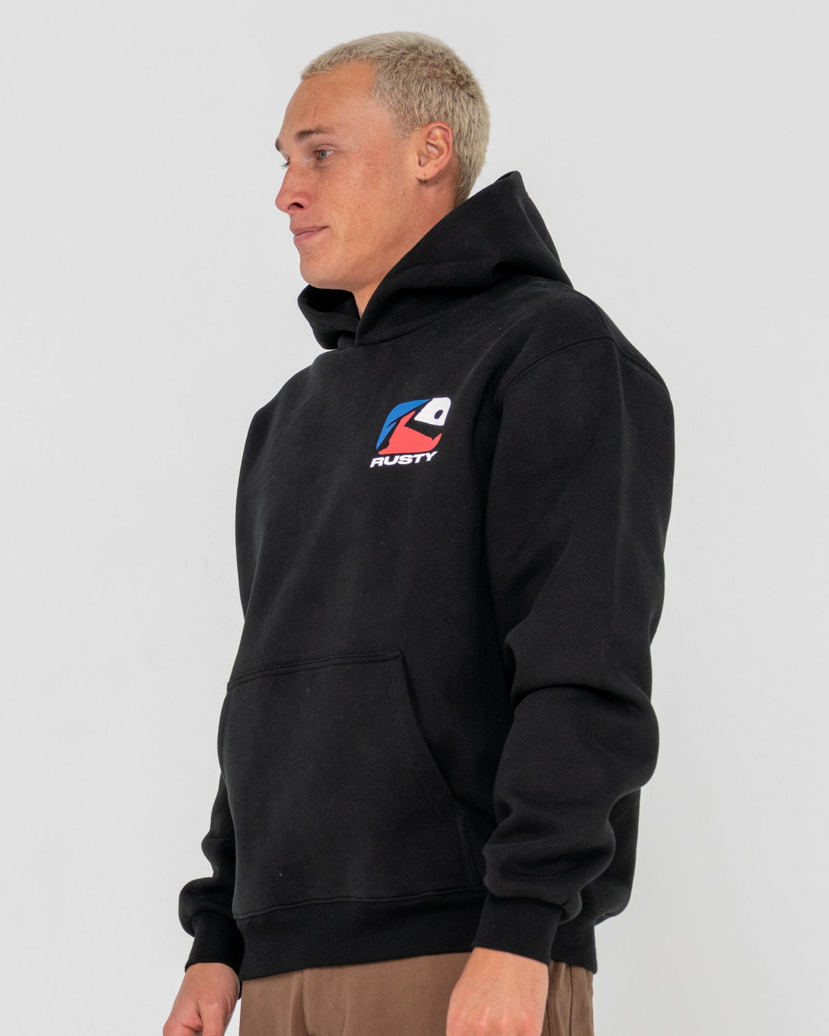 Rusty Phenom Hooded Fleece - Black (view 3)