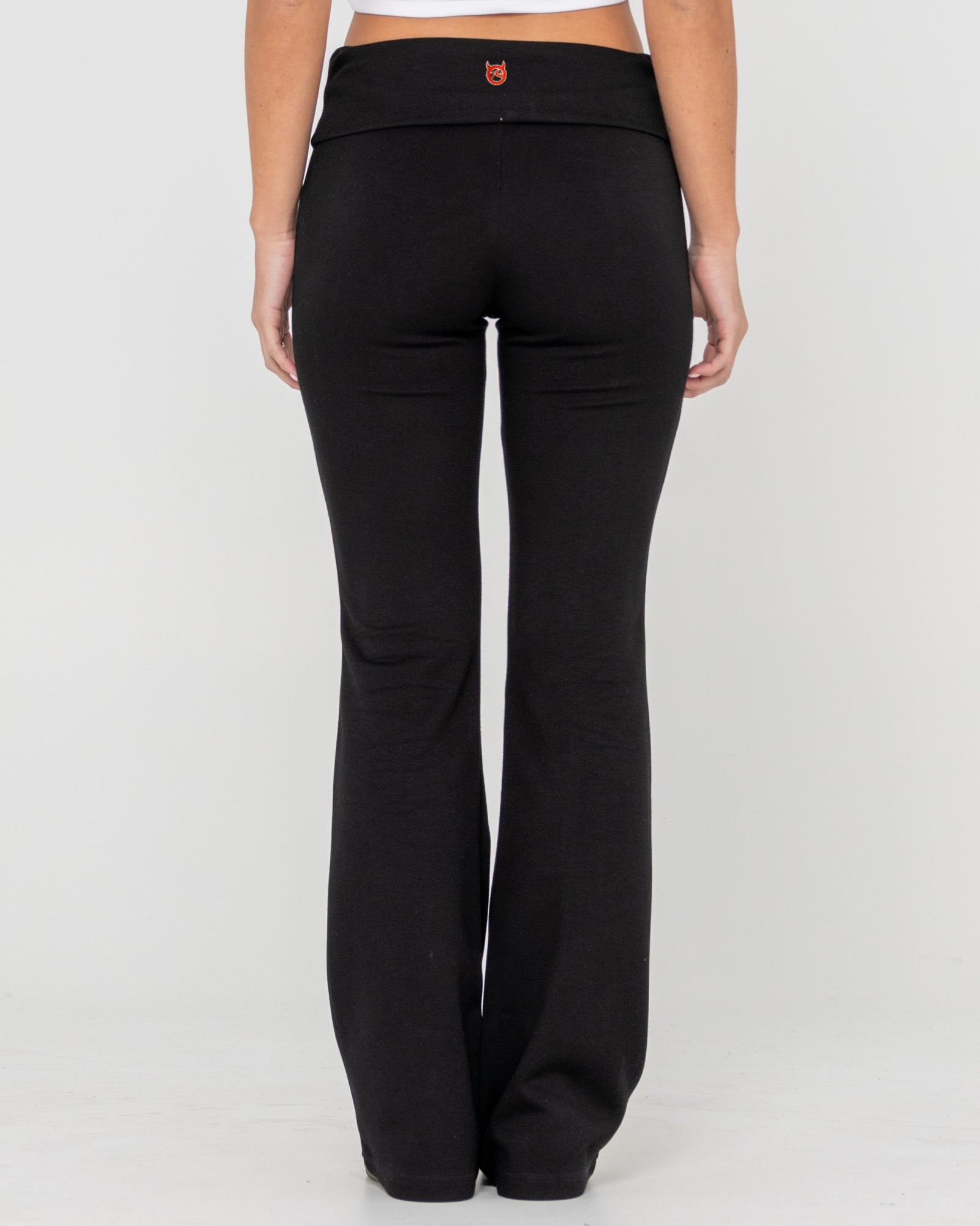 Rusty Hilton Low Rise Bootleg Track Pant - Black (view 4)