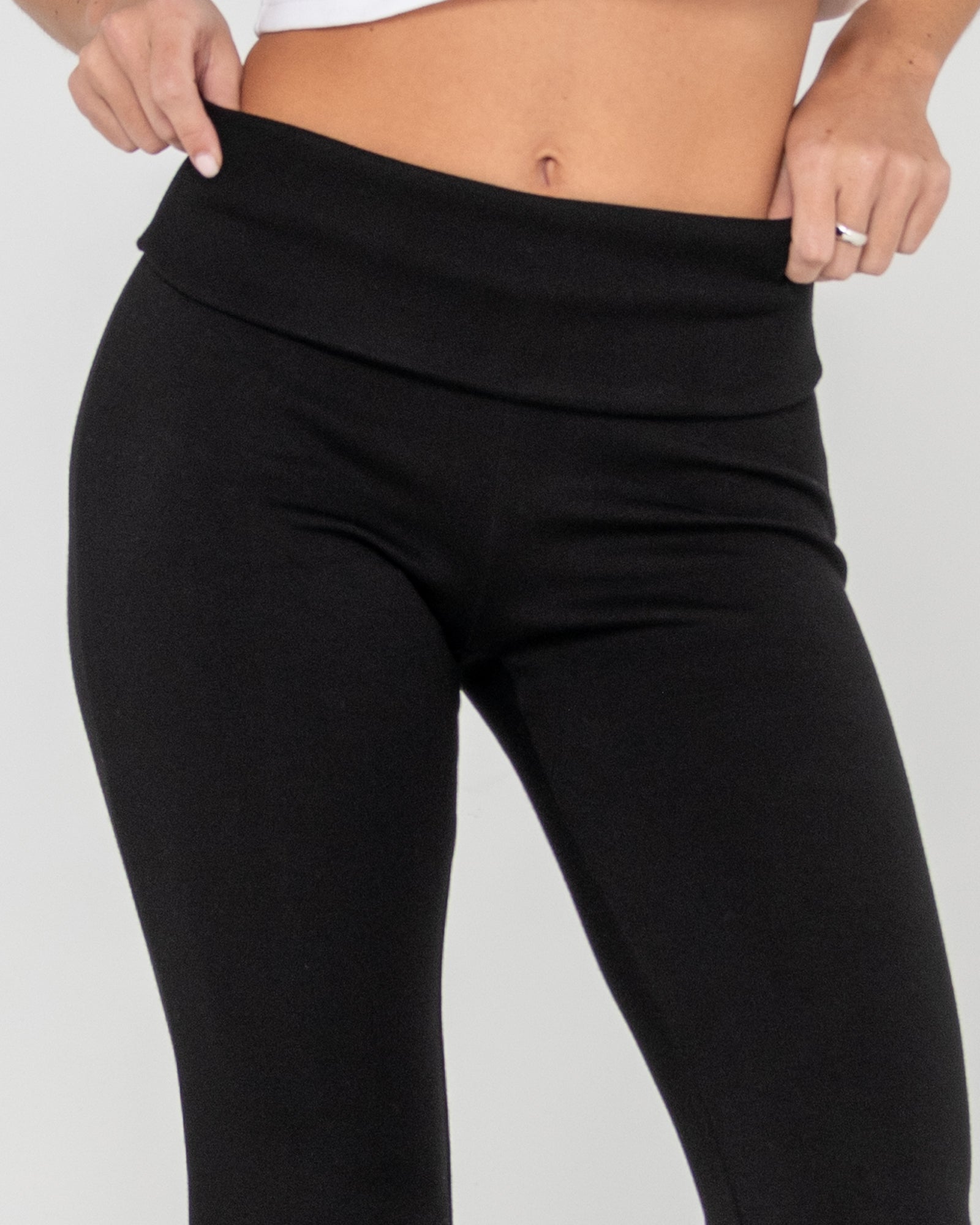 Rusty Hilton Low Rise Bootleg Track Pant - Black (view 6)