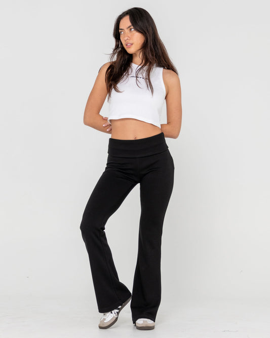 Hilton Low Rise Bootleg Track Pant - Black