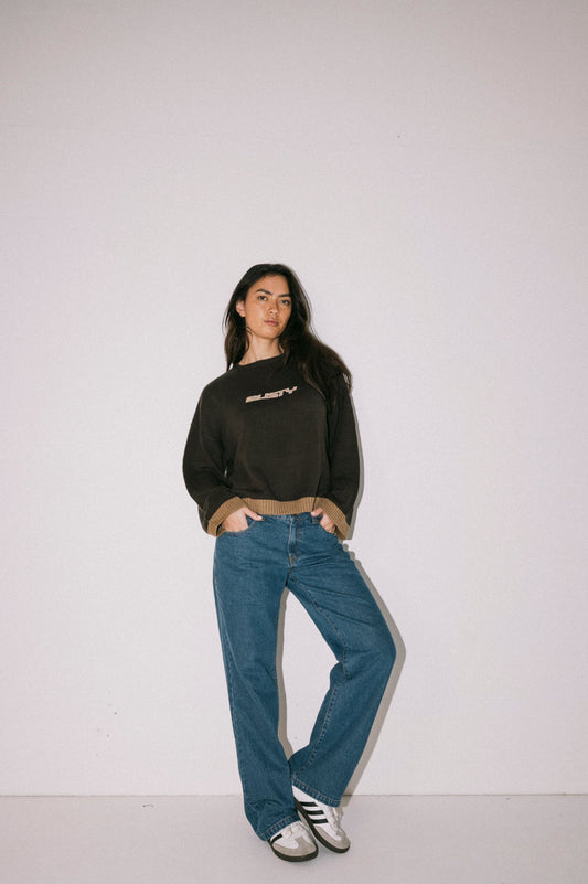 Suzy Straight Low Rise Jean - Authentic Blue