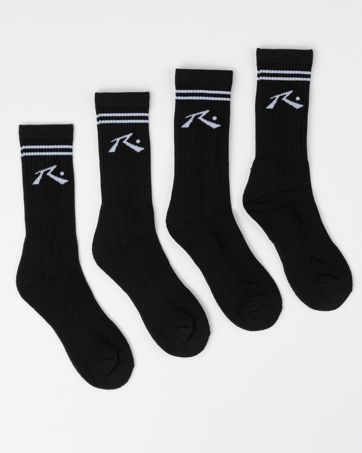 Rusty Comp Mid Calf 3 -Sock Pack - Black (view 3)