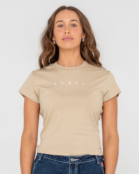 Rusty Core Skimmer Baby Tee - Oat